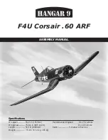 Предварительный просмотр 1 страницы Hangar 9 F4U Corsair .60 ARF Assembly Manual