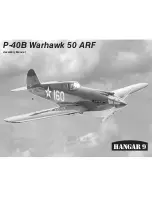 Hangar 9 P-40B Warhawk 50 ARF Assembly Manual предпросмотр