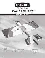 Hangar 9 twist 150 ARF Assembly Manual preview