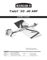 Hangar 9 Twist 3D .40 Assembly Manual предпросмотр