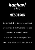 Hanhart MESOTRON Guarantee & Instructions For Use preview