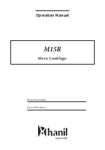 Hanil M15R Operation Manual preview