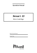 Hanil Smart 13 Operation Manual preview