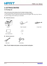 Preview for 7 page of Hanin TP805L User Manual