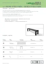 hanit BENCH HYDE PARK Assembly Instructions предпросмотр