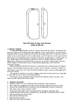 Preview for 1 page of HANK Electronics HKWL-DWS02W User Manual