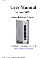 Предварительный просмотр 1 страницы Hanlong Unicorn 3002 User Manual