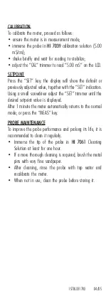 Preview for 8 page of Hanna Instruments BL 983317-0 User Manual