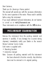 Preview for 2 page of Hanna Instruments BL 983320-0 User Manual