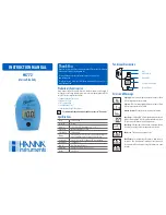 Hanna Instruments Checker HI772 Instruction Manual предпросмотр