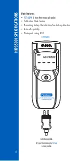 Preview for 8 page of Hanna Instruments Foodcare HI 935007 Instruction Manual