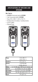 Preview for 6 page of Hanna Instruments Foodcare HI 93501 Instruction Manual