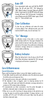 Preview for 5 page of Hanna Instruments Foodcare HI981036 User Manual