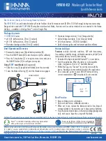 Preview for 1 page of Hanna Instruments HALO2 HI9810452 Quick Reference Manual