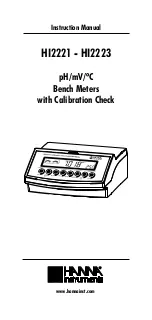 Preview for 1 page of Hanna Instruments HI 2221 Instruction Manual