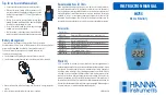 Preview for 1 page of Hanna Instruments HI 755 Instruction Manual