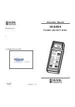 Предварительный просмотр 1 страницы Hanna Instruments HI 8424 Instruction Manual