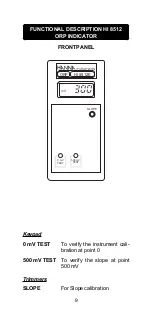 Preview for 11 page of Hanna Instruments HI 8510 Instruction Manual