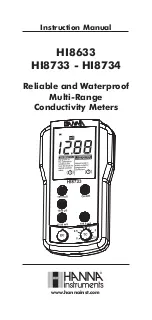 Preview for 1 page of Hanna Instruments HI 8633 Instruction Manual