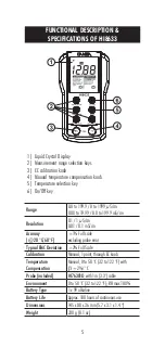 Preview for 5 page of Hanna Instruments HI 8733 Instruction Manual