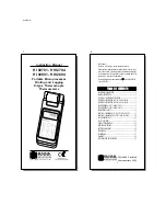 Preview for 1 page of Hanna Instruments HI 92804 Instruction Manual