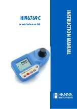 Preview for 1 page of Hanna Instruments HI 96769C Instruction Manual