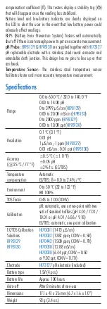 Предварительный просмотр 3 страницы Hanna Instruments HI 98129 User Manual