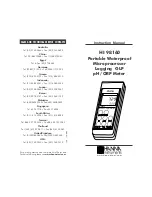 Preview for 1 page of Hanna Instruments HI 98160 Instruction Manual