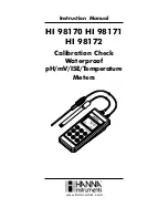 Preview for 1 page of Hanna Instruments HI 98171 Instruction Manual