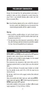 Preview for 3 page of Hanna Instruments HI 9910 Instruction Manual