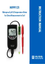 Предварительный просмотр 1 страницы Hanna Instruments HI 99121 Instruction Manual