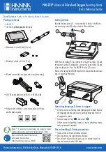 Hanna Instruments HI6421P Quick Reference Manual preview