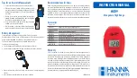 Hanna Instruments HI709 Instruction Manual preview