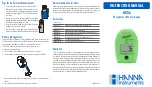 Preview for 1 page of Hanna Instruments HI736 Instruction Manual