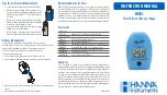 Preview for 1 page of Hanna Instruments HI761 Instruction Manual