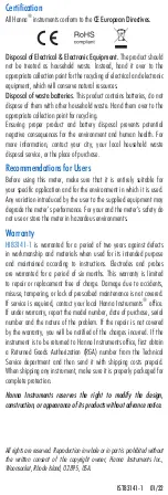 Preview for 8 page of Hanna Instruments HI83141-1 User Manual