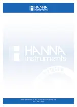 Preview for 2 page of Hanna Instruments HI839800 Quick Reference Manual