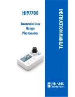 Предварительный просмотр 1 страницы Hanna Instruments HI97700 Instruction Manual