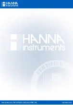 Preview for 2 page of Hanna Instruments HI981520 Quick Reference Manual