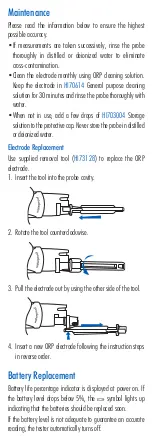 Preview for 6 page of Hanna Instruments Pool Line HI981204 User Manual