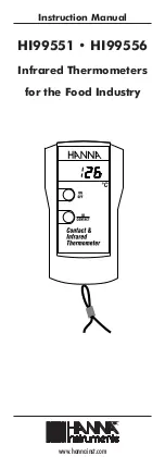 Preview for 1 page of Hanna Instruments Pronto Plus HI99551 Series User Manual