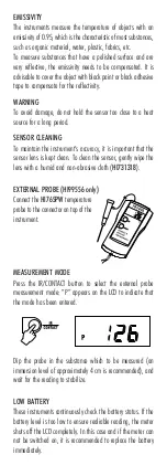 Preview for 6 page of Hanna Instruments Pronto Plus HI99551 Series User Manual