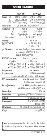 Preview for 4 page of Hanna HI 991300 User Manual