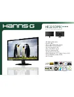 Preview for 1 page of Hanns.G HE225DPB Brochure & Specs