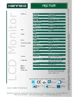 Preview for 2 page of Hanns.G HQ171DP Specification Sheet