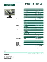 Hanns.G HW193DP Specifications preview