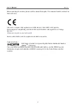 Предварительный просмотр 2 страницы HANNspree HC240HFW User Manual