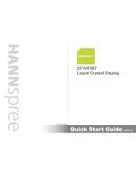 HANNspree HF-257HPB Quick Start Manual предпросмотр