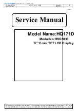 Предварительный просмотр 1 страницы HannStar HQ171D Service Manual