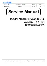 Предварительный просмотр 1 страницы HannStar SV42LMUB Service Manual